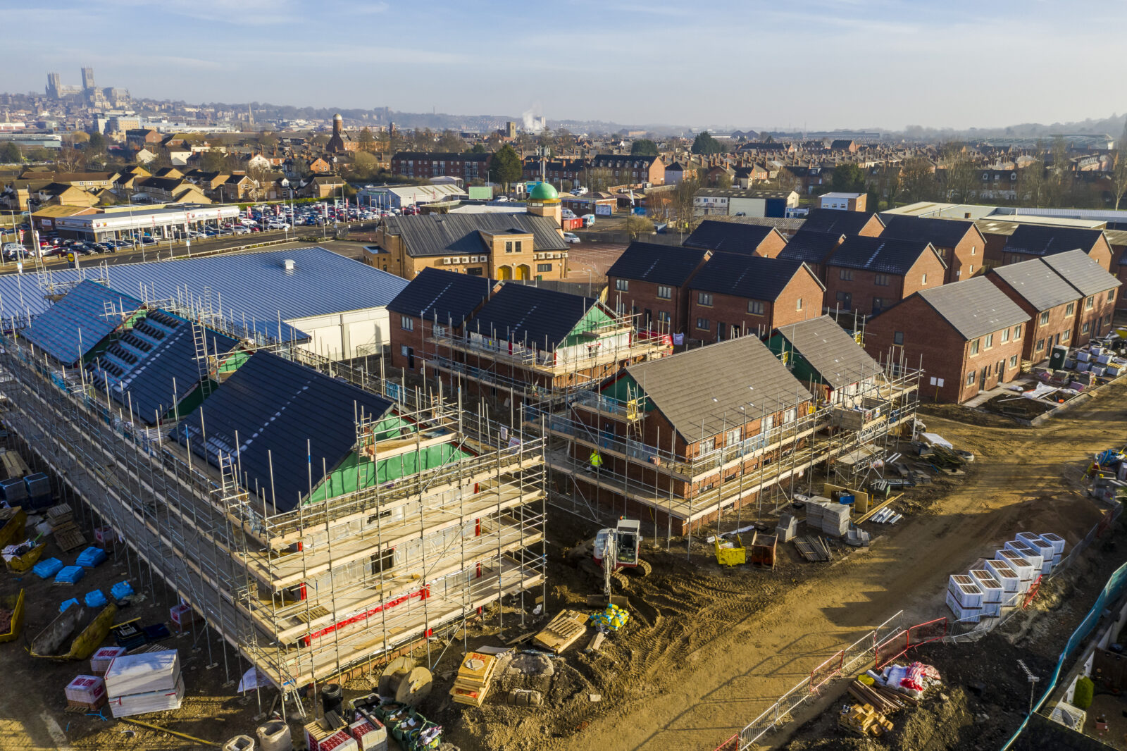 Work has been completed on 36 new homes on a famous site in Lincoln