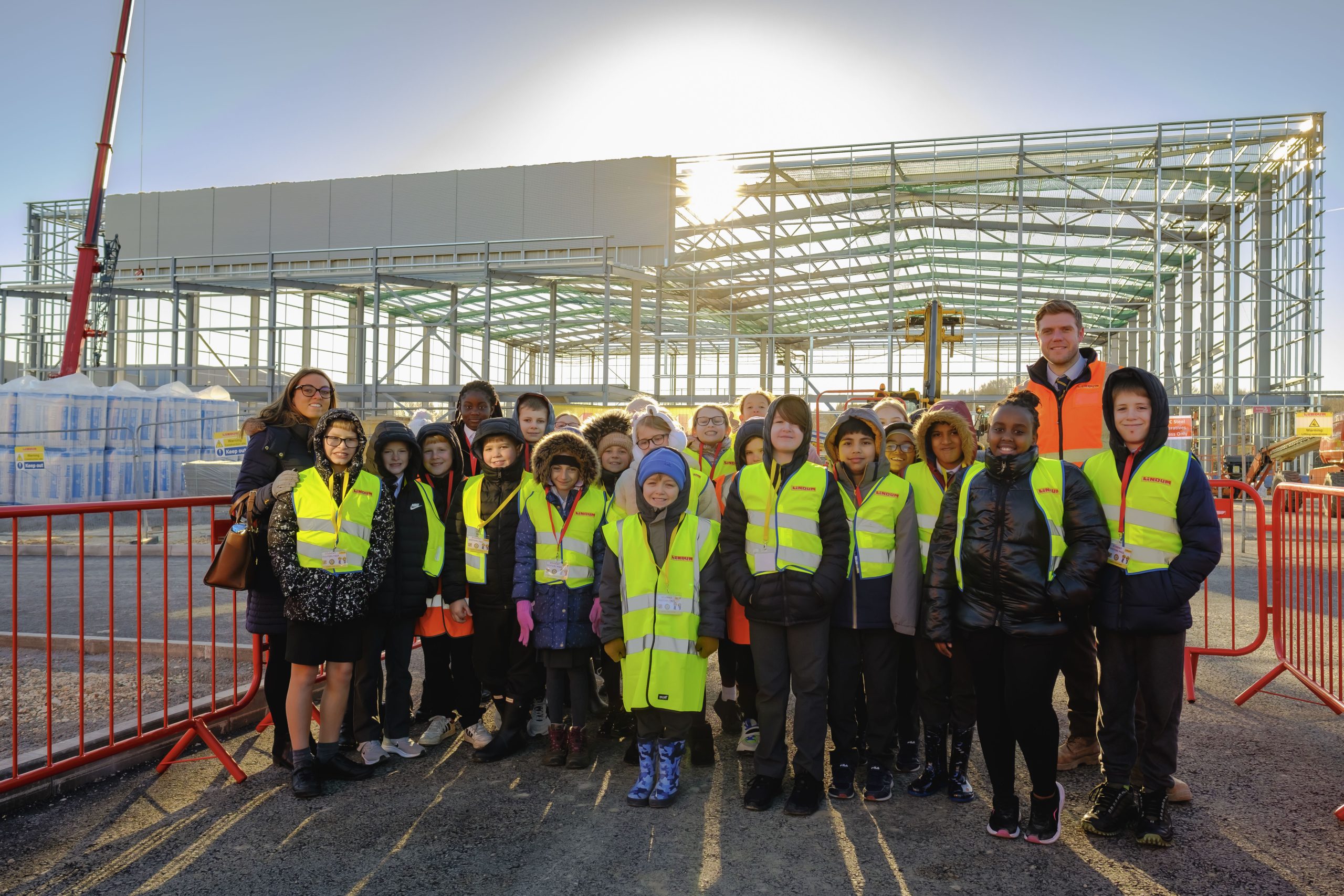 School pupils visit construction site at Rotherham’s Advanced Manufacturing Park