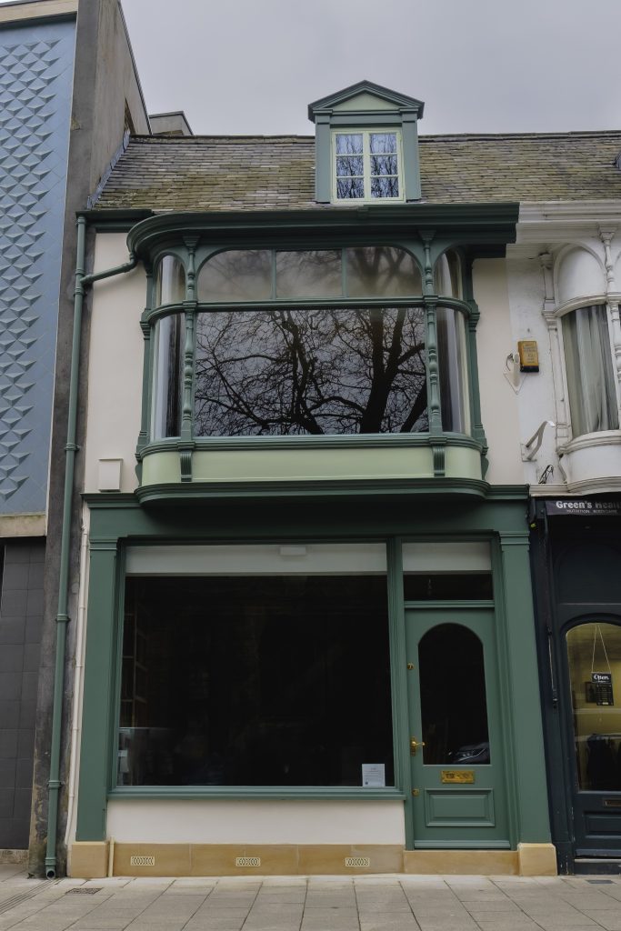 Close up of the shop front and new window 