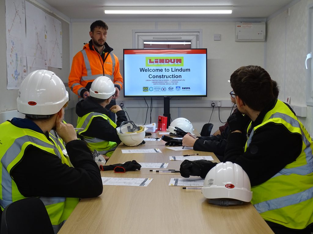 Learners went through a site induction as part of their visit 
