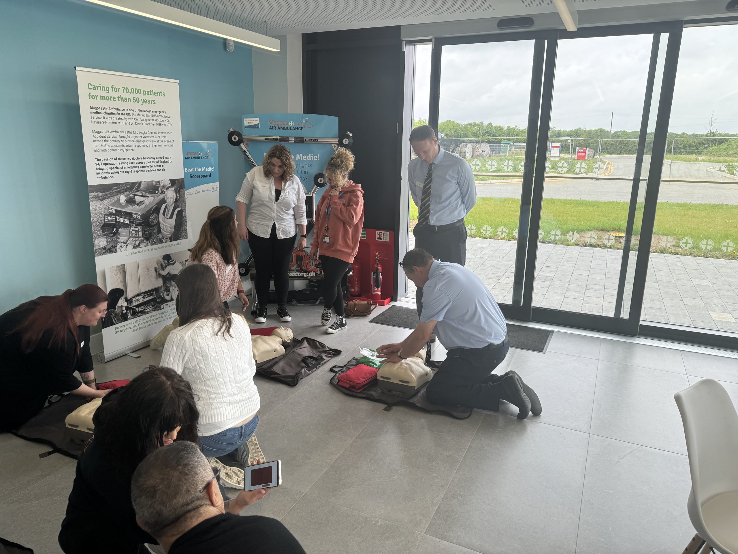 Magpas delivers CPR training at new Air Ambulance HQ for Lindum Group and Accent Housing