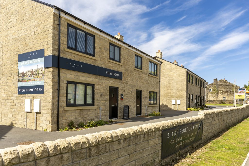 Side view of affordable homes available at Silsden 