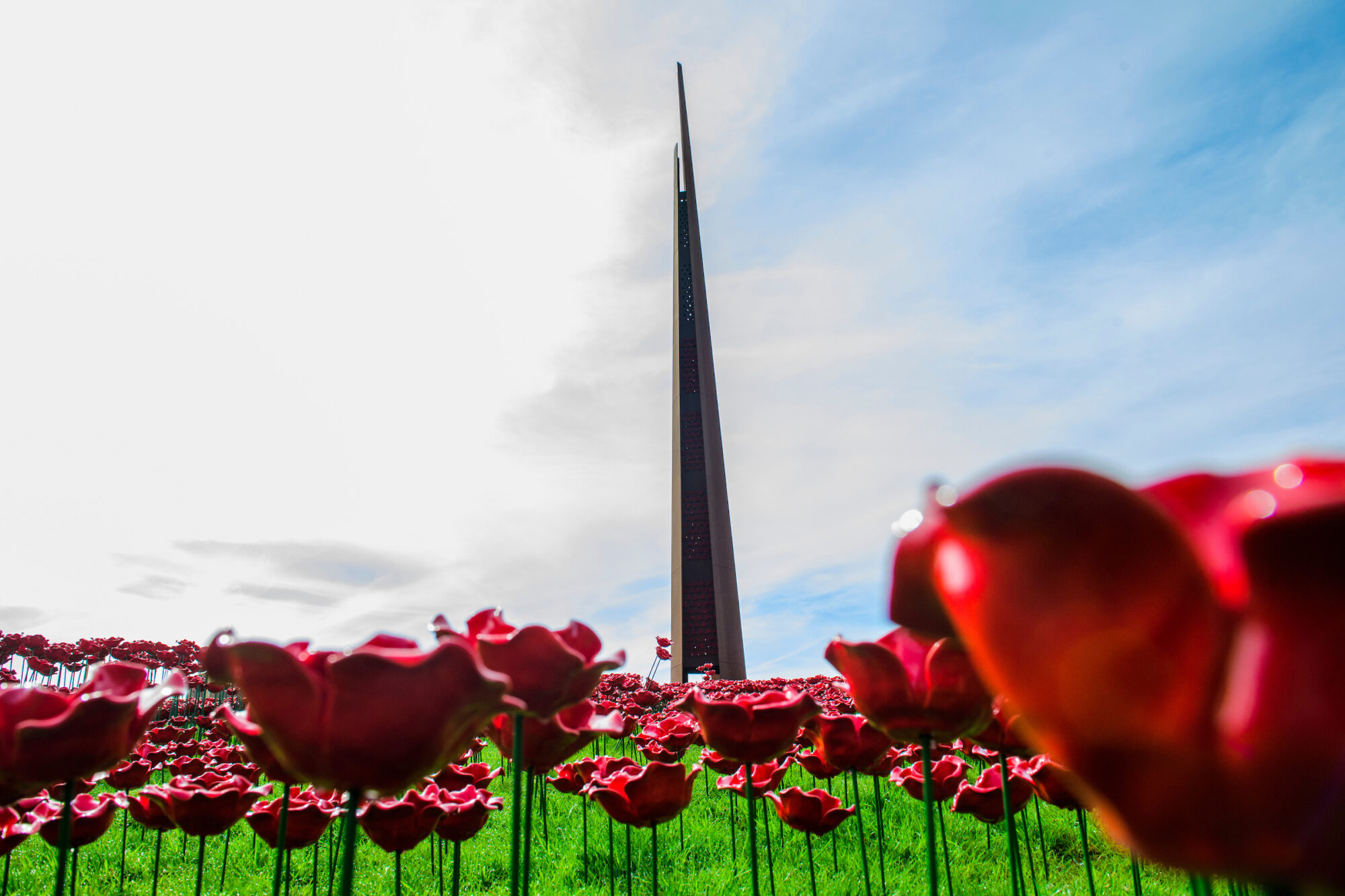 Lindum Volunteers Support Striking Poppy Display at International Bomber Command Centre