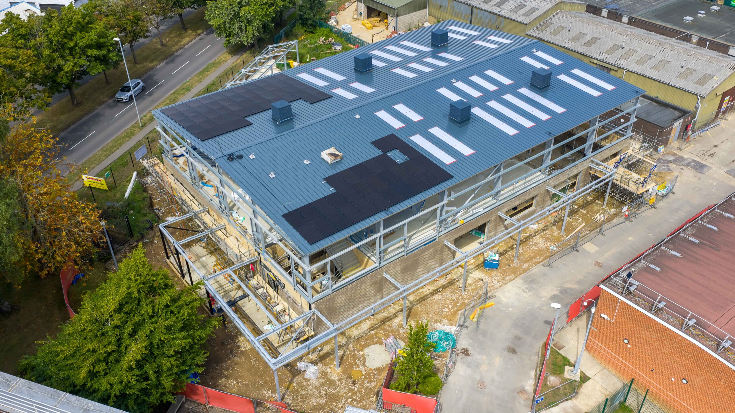 Topping out ceremony marks milestone for new £4m Green Skills Academy in Wisbech